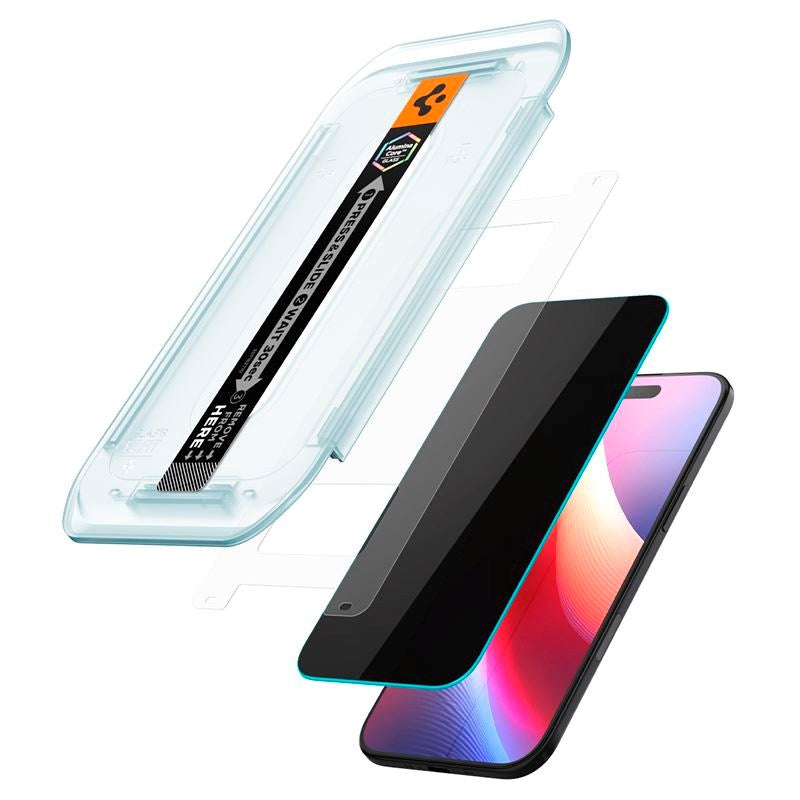 iPhone Air Spigen Glass tR EZ Fit Pro HD Screen Protection Glass - Privacy Function - Transparent