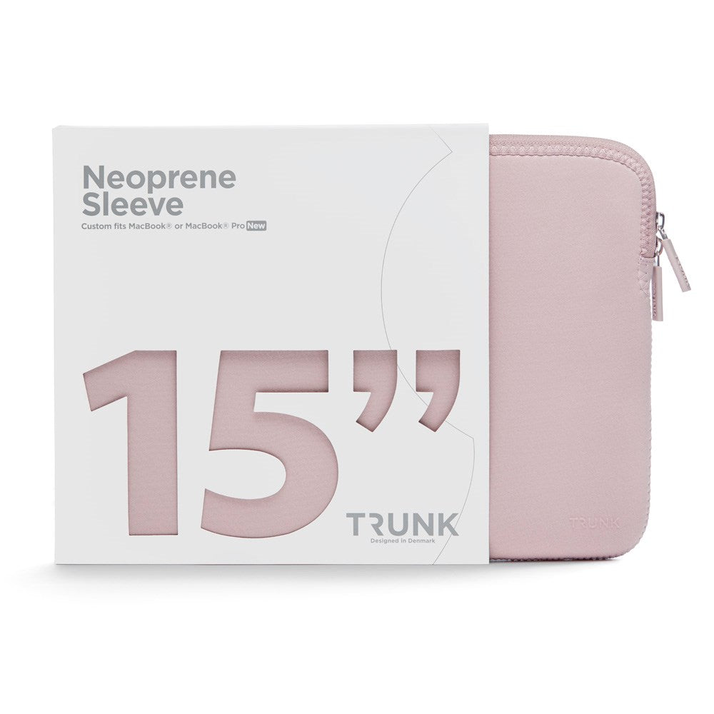 Trunk Neoprene Sleeve for MacBook 15" (34 x 23.5 x 1 cm) - Warm Rose