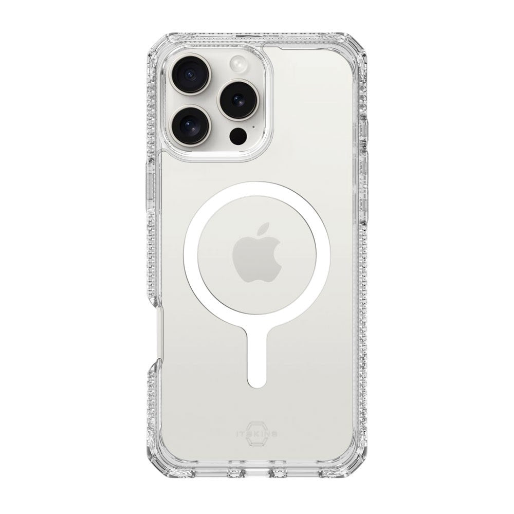 iPhone 16 Pro ITSKINS Hybrid MagClear Case - MagSafe Compatible - Transparent
