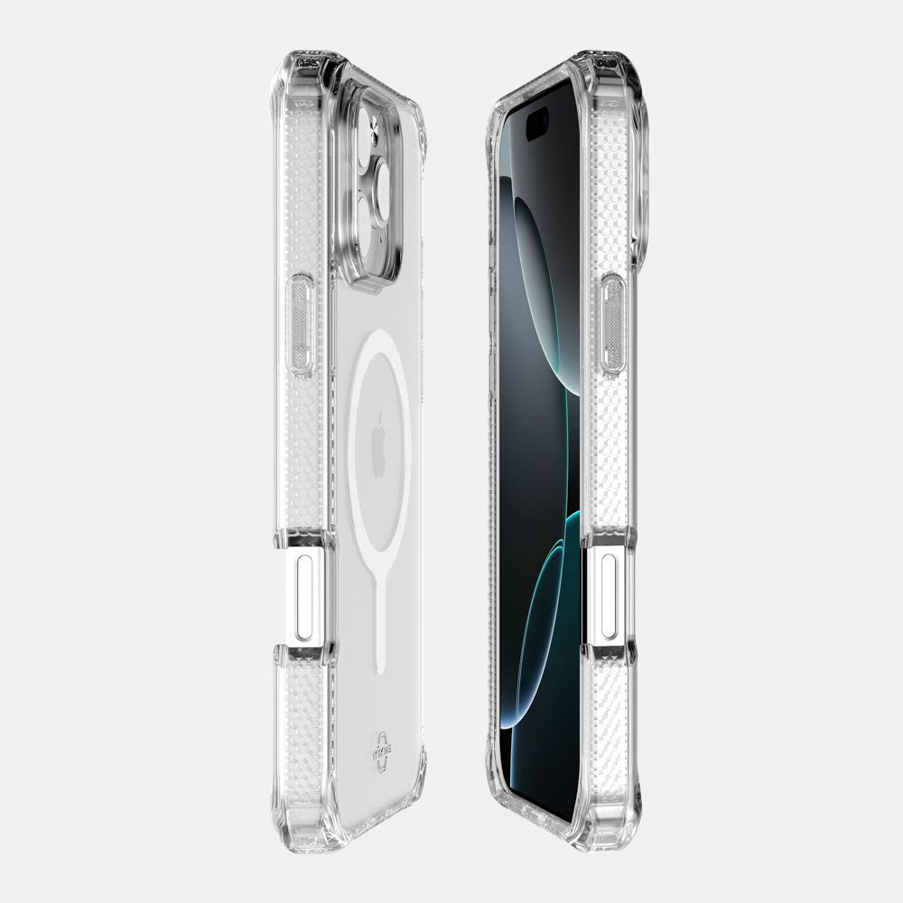 iPhone 16 Pro ITSKINS Hybrid MagClear Case - MagSafe Compatible - Transparent