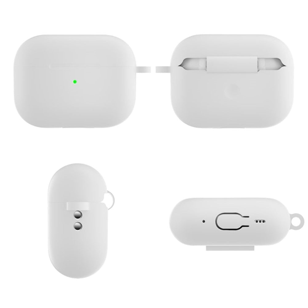 Apple Airpods Pro 2nd Gen (2022) Silicone Case with Snap Hook - White