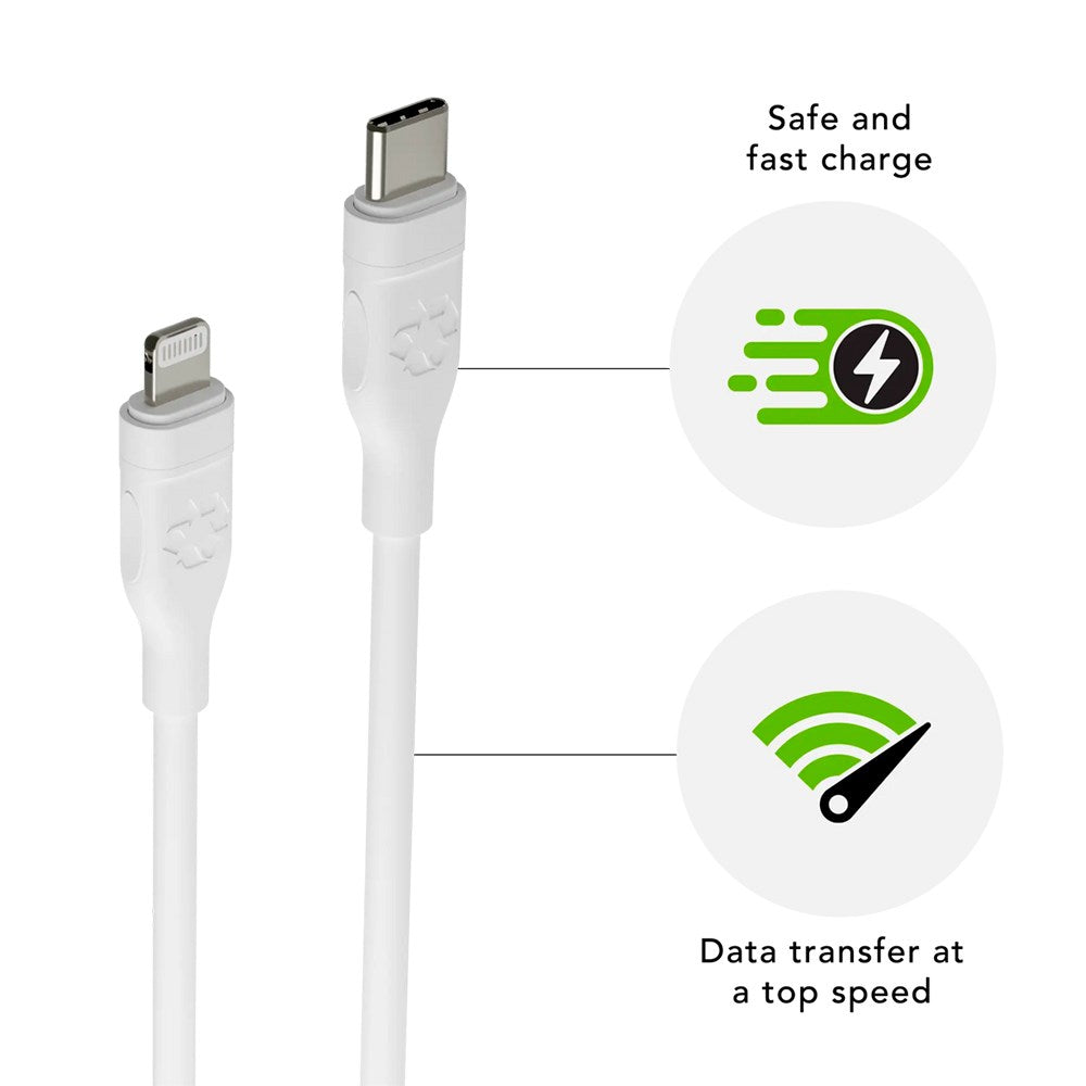 dbramante1928 Charging Cable Made from Recycled Plastic - USB-C to Lightning - 36W - 2M - White