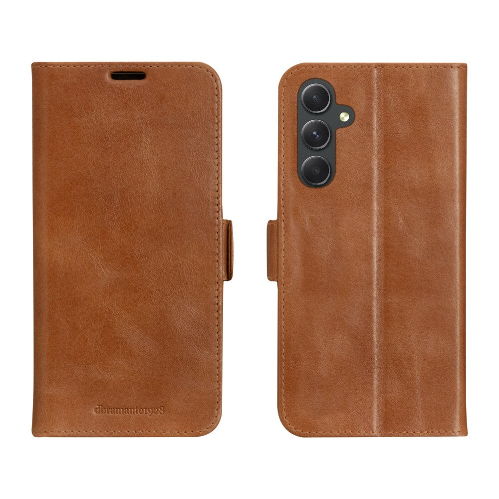 Samsung Galaxy A54 (5G) dbramante1928 Copenhagen Genuine Leather Flip Case with Wallet - Tan