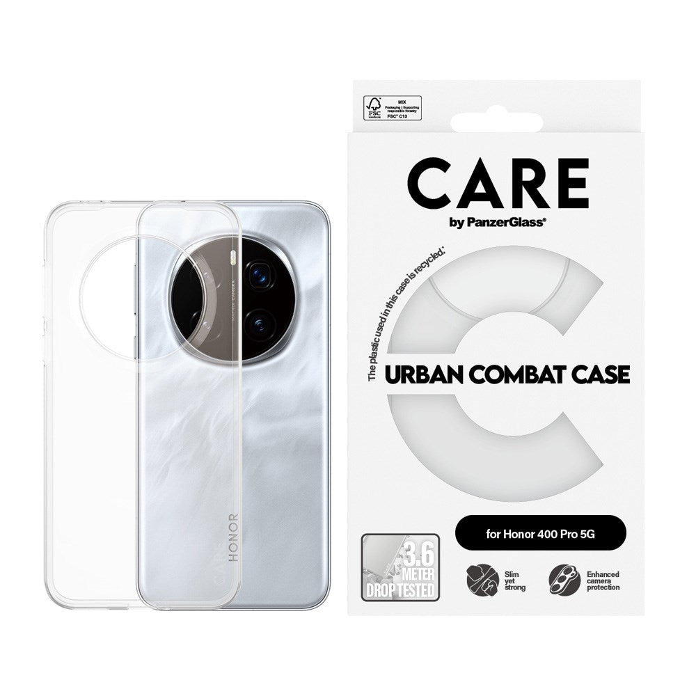 CARE by PanzerGlass Honor 400 Pro FLAGSHIP Urban Combat Case - Transparent