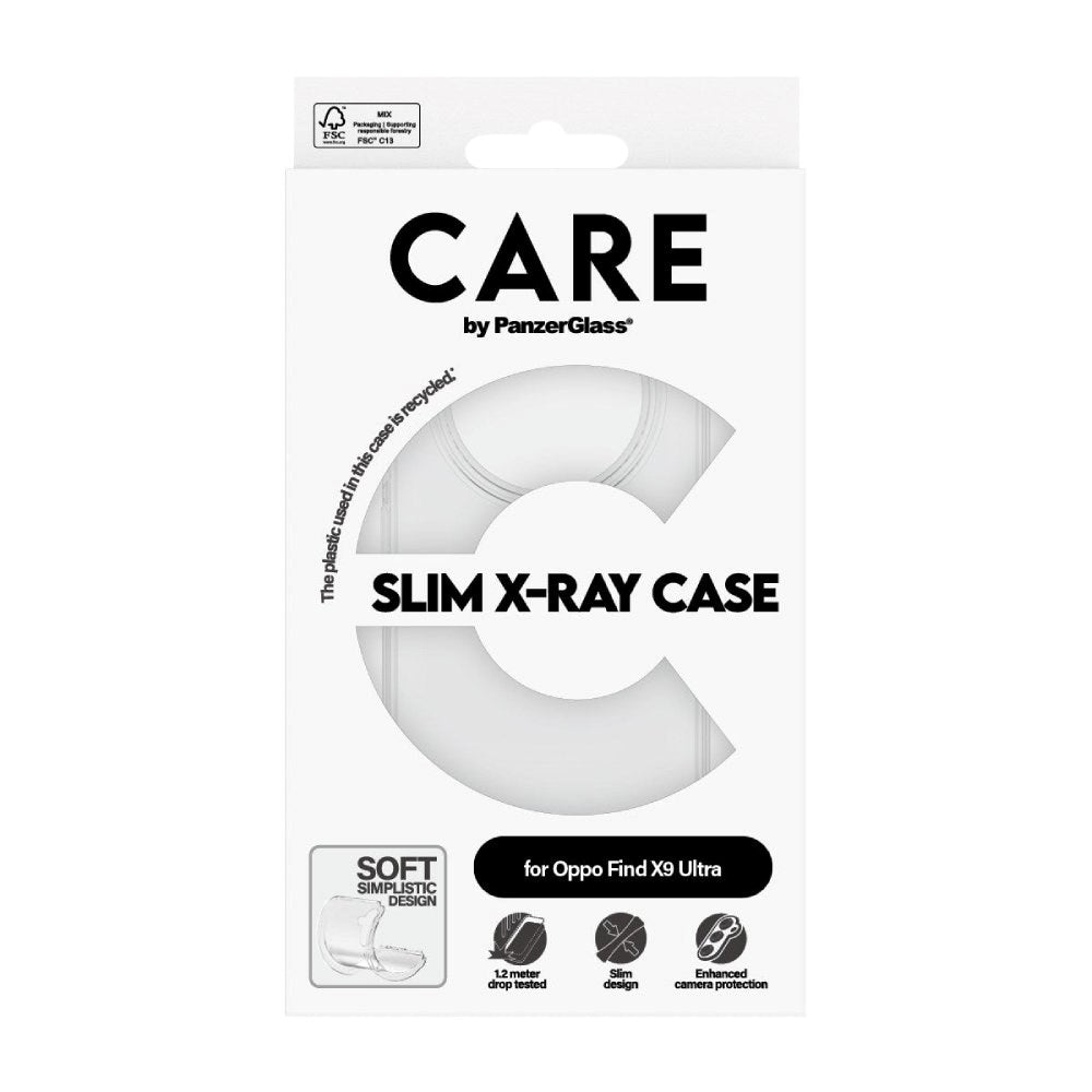 OPPO Find X9 Ultra CARE by PanzerGlass FASHION X-Ray Soft Basic Case - Transparent