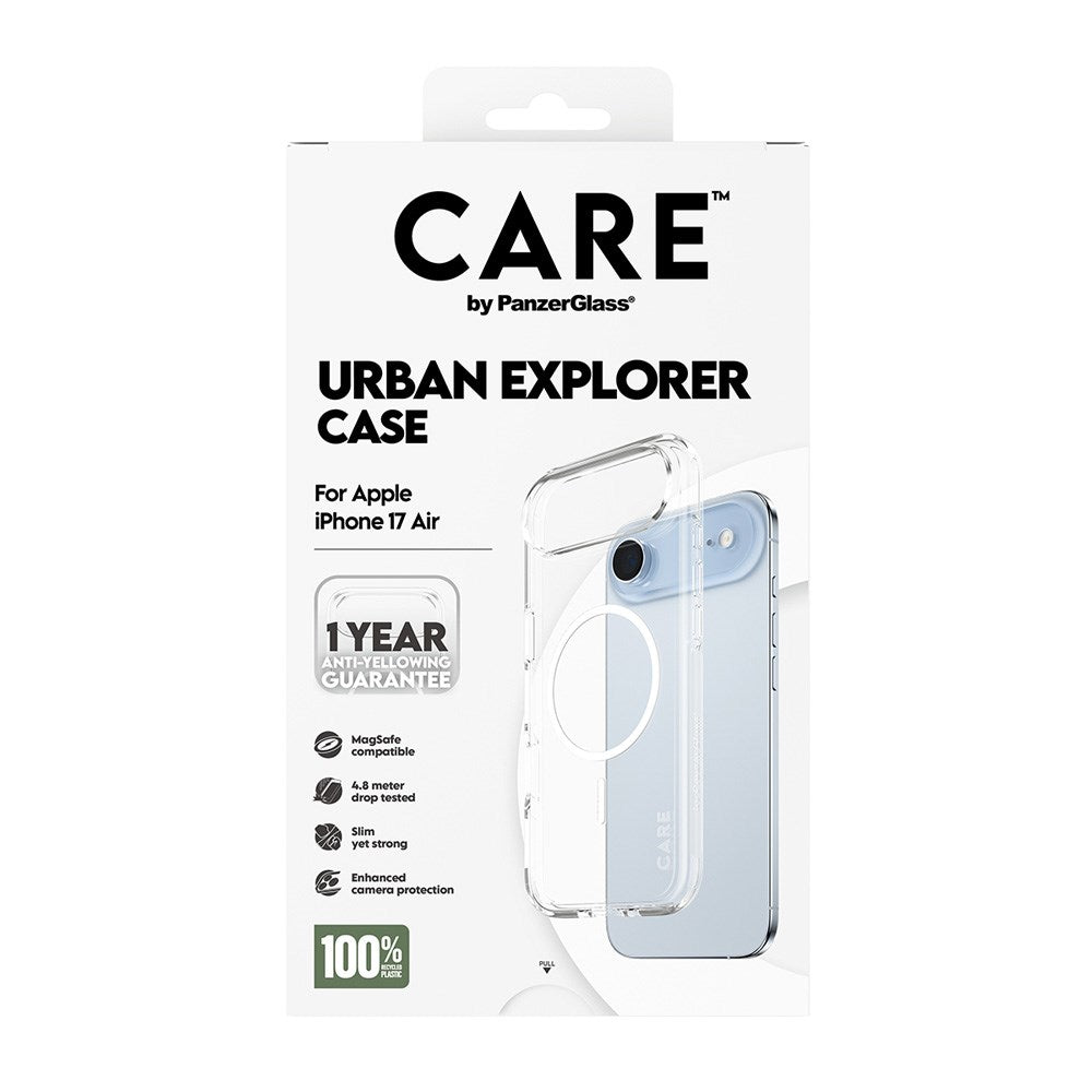 CARE by PanzerGlass iPhone Air FLAGSHIP Urban Explorer Case - MagSafe Compatible - Transparent