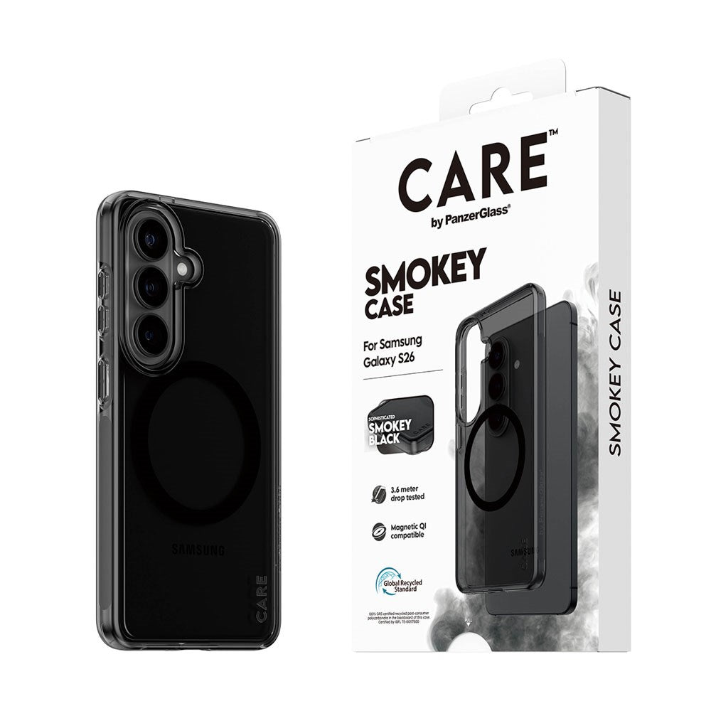 Samsung Galaxy S26 CARE by PanzerGlass Urban Explorer Case - Qi Compatible - Smokey Black