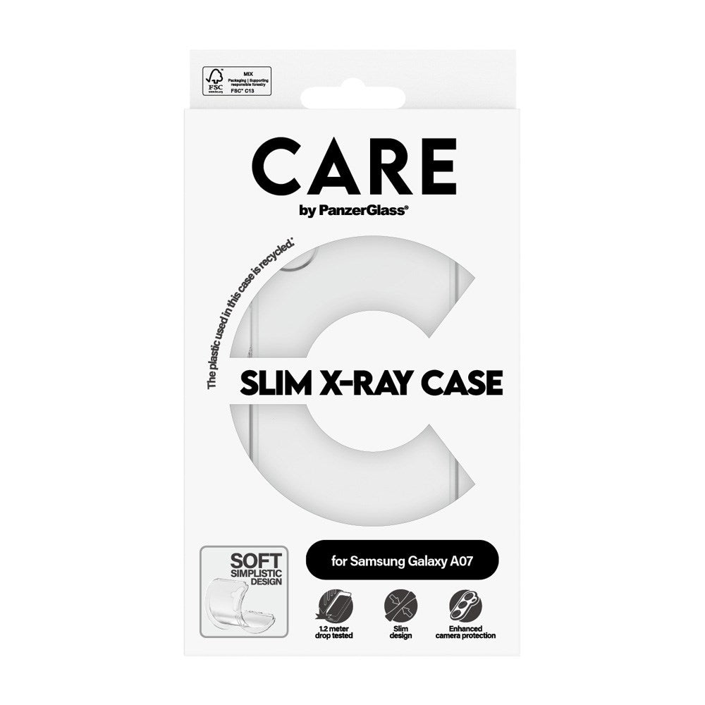 Samsung Galaxy A07 CARE by PanzerGlass FASHION X-Ray Soft Basic Case - Transparent