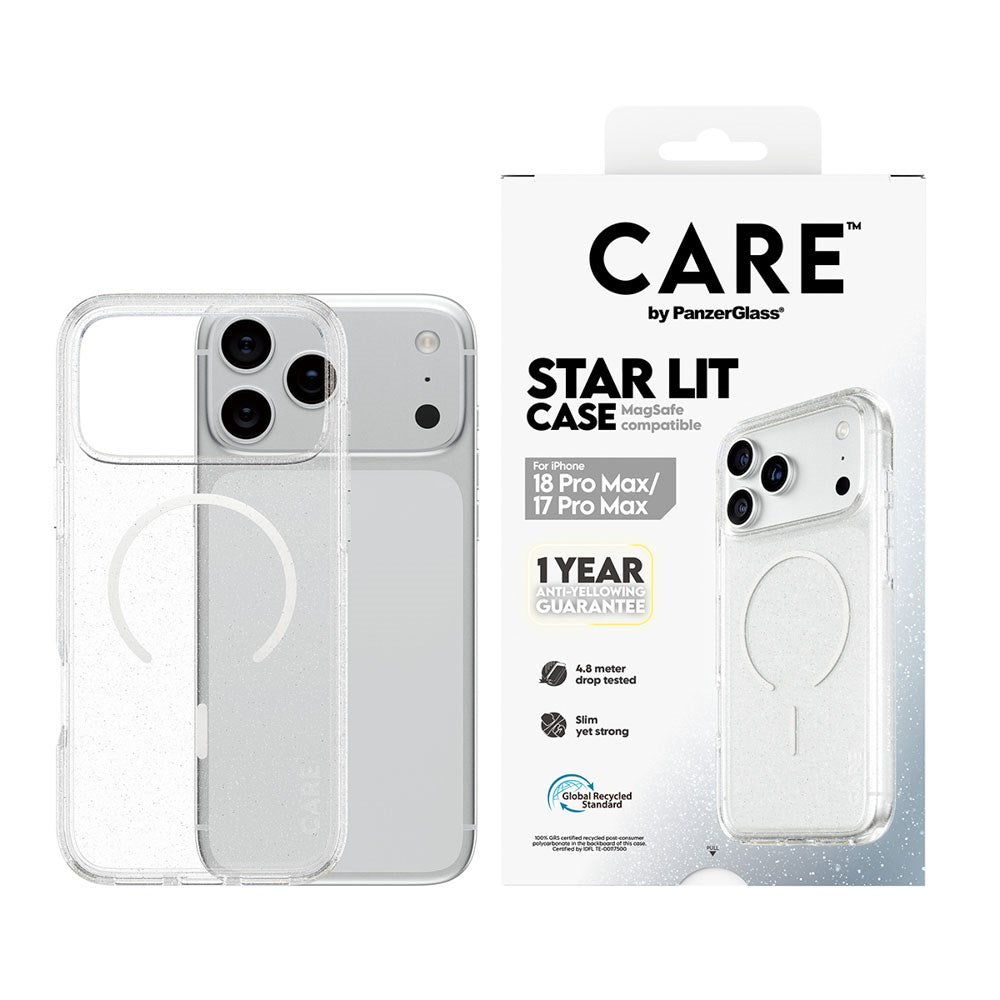 iPhone 18 Pro Max / 17 Pro Max CARE by PanzerGlass FLAGSHIP Urban Explorer Case - MagSafe Compatible - Transparent / Star Lit