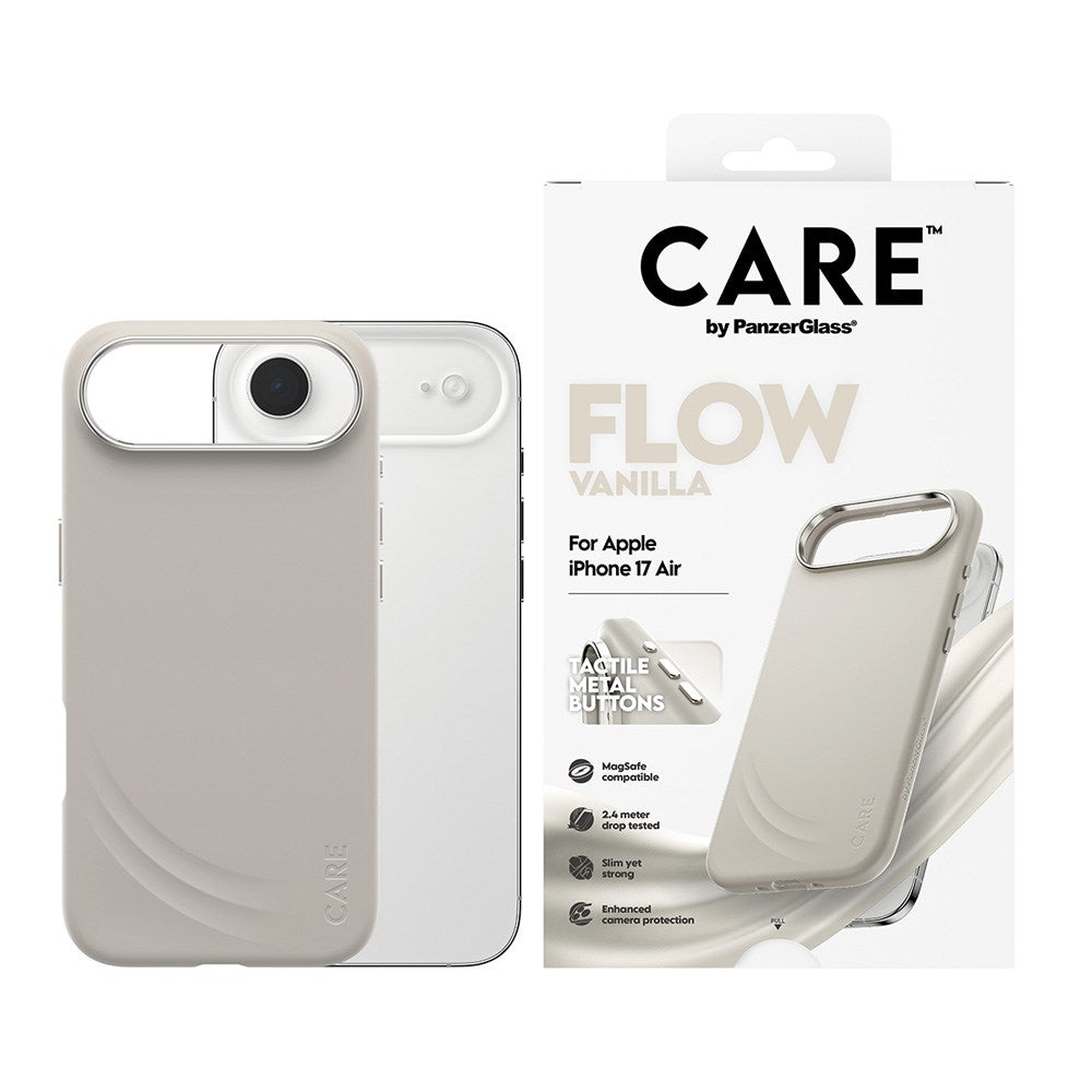 CARE by PanzerGlass iPhone Air Flow Case - MagSafe Compatible - Vanilla
