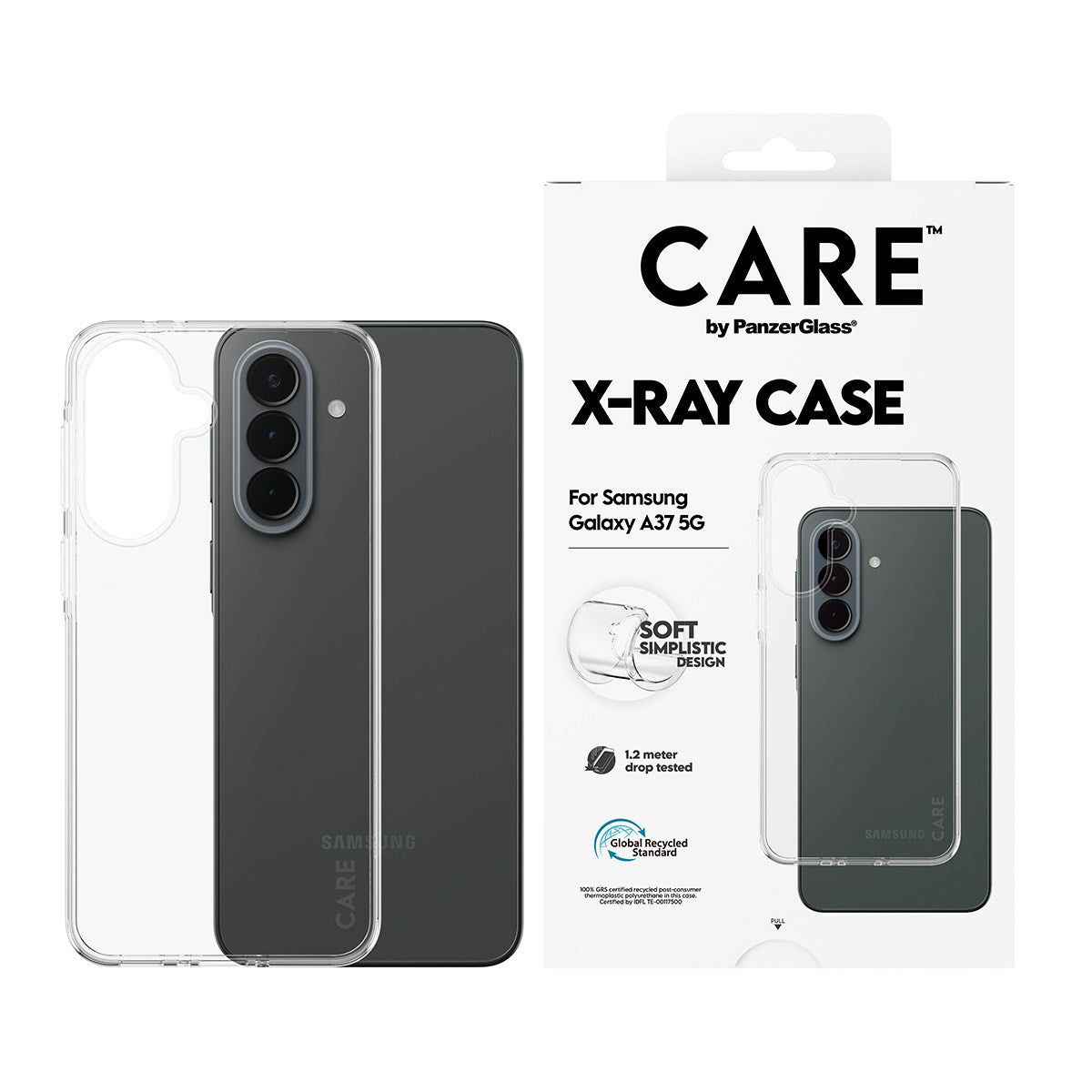 Samsung Galaxy A37 CARE by PanzerGlass Slim X-Ray Case - Transparent