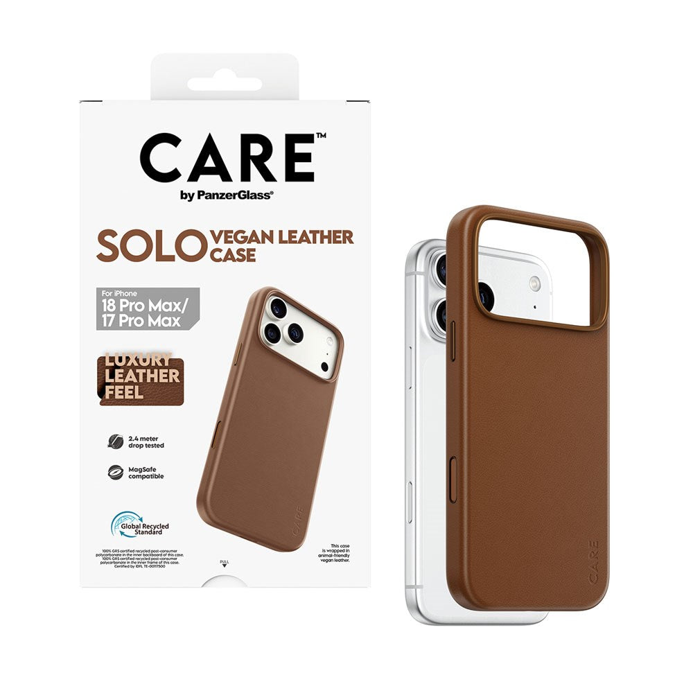 iPhone 18 Pro Max / 17 Pro Max CARE by PanzerGlass SOLO Case - MagSafe Compatible - Brown