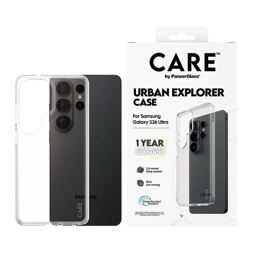 Samsung Galaxy S26 Ultra CARE by PanzerGlass Urban Explorer Case - Transparent