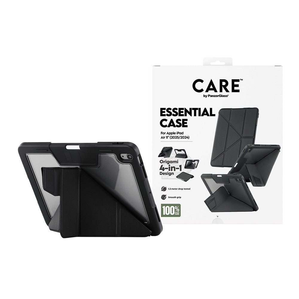 iPad Air 11" (2025 / 2024) Care by PanzerGlass Essential Case - Standing Function - Black
