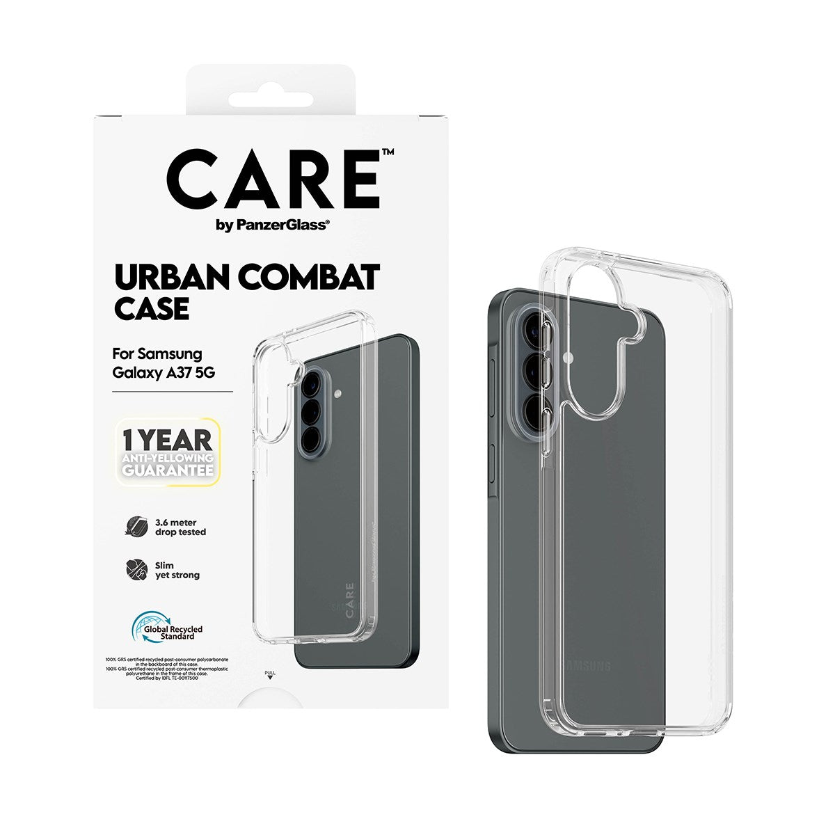 Samsung Galaxy A37 CARE by PanzerGlass Urban Combat Case - Transparent