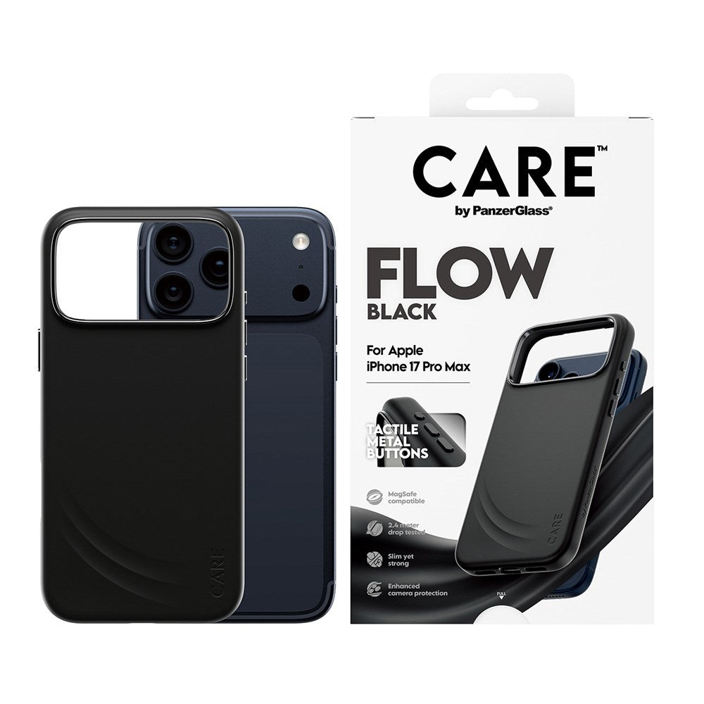 CARE by PanzerGlass iPhone 17 Pro Max Feature Flow Case - MagSafe Compatible - Black