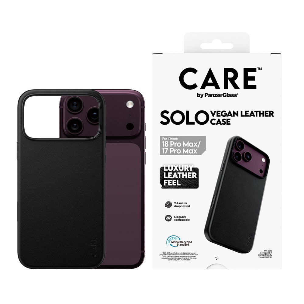 iPhone 18 Pro Max / 17 Pro Max CARE by PanzerGlass SOLO Case - MagSafe Compatible - Black