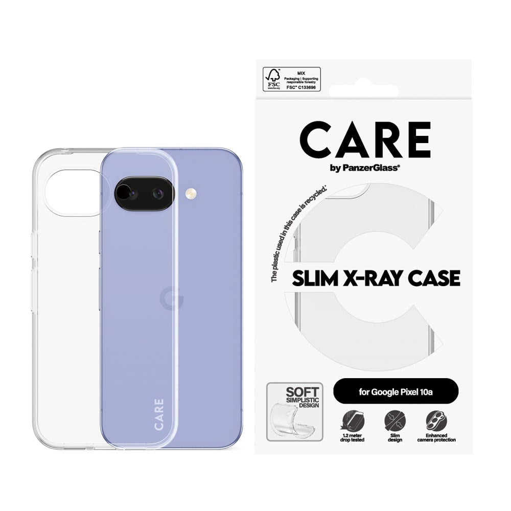 Google Pixel 10a CARE by PanzerGlass Slim X-Ray Case - Transparent