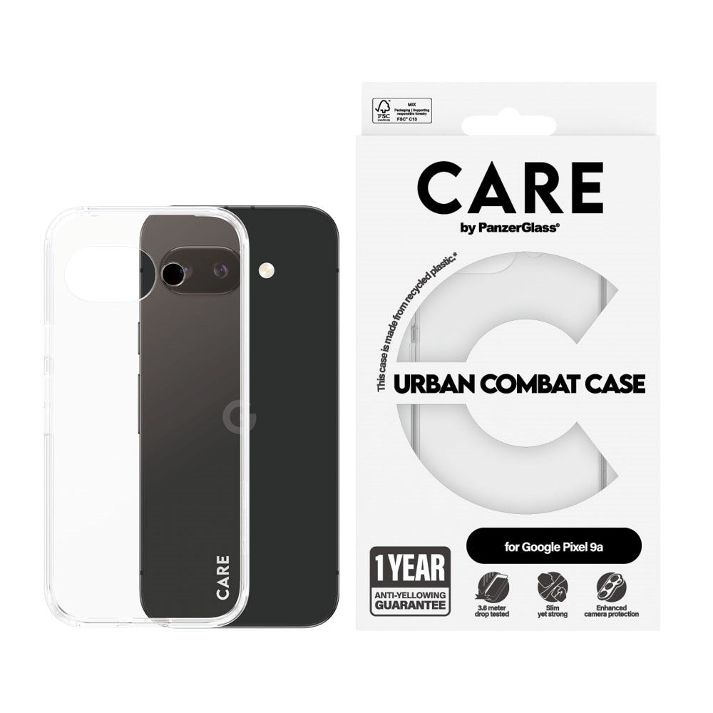 CARE by PanzerGlass Google Pixel 9a FLAGSHIP Urban Combat Case - Transparent