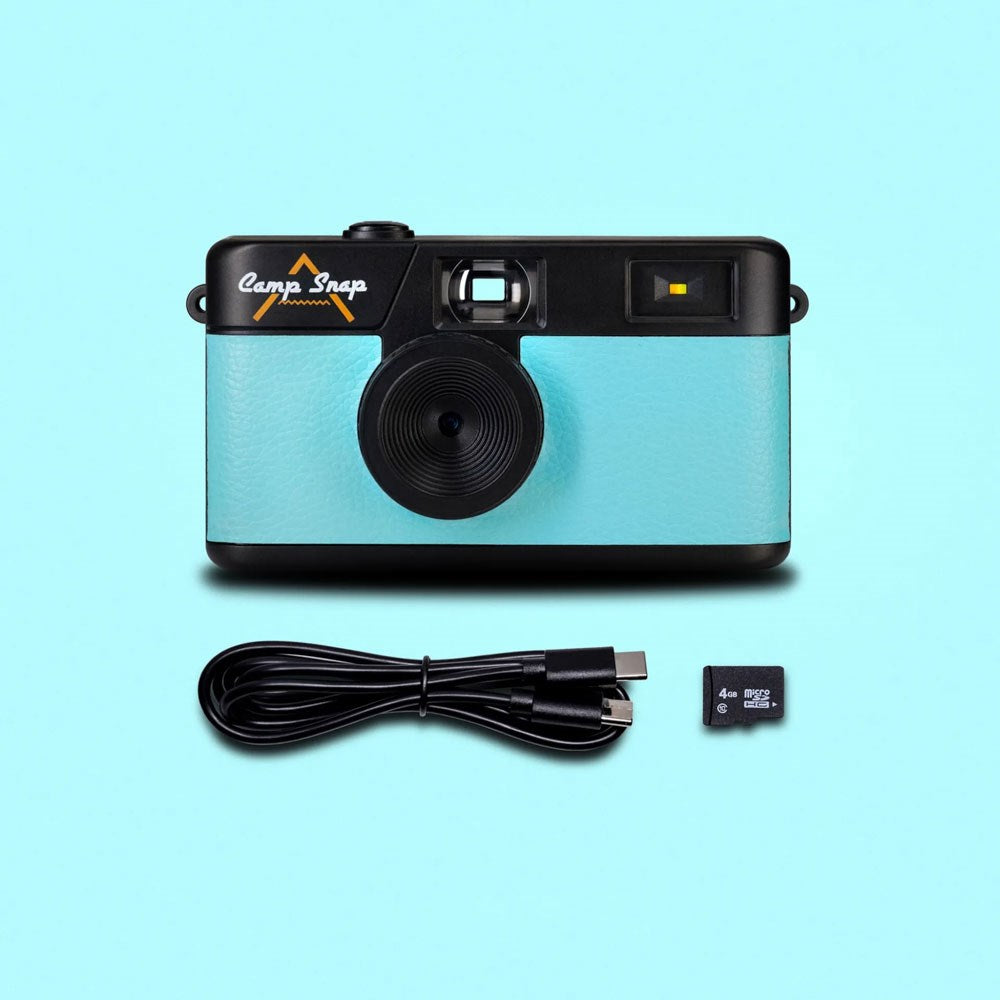Camp Snap Screenless Digital Camera - 8 Megapixels - Rechargeable - Seaglass Blue