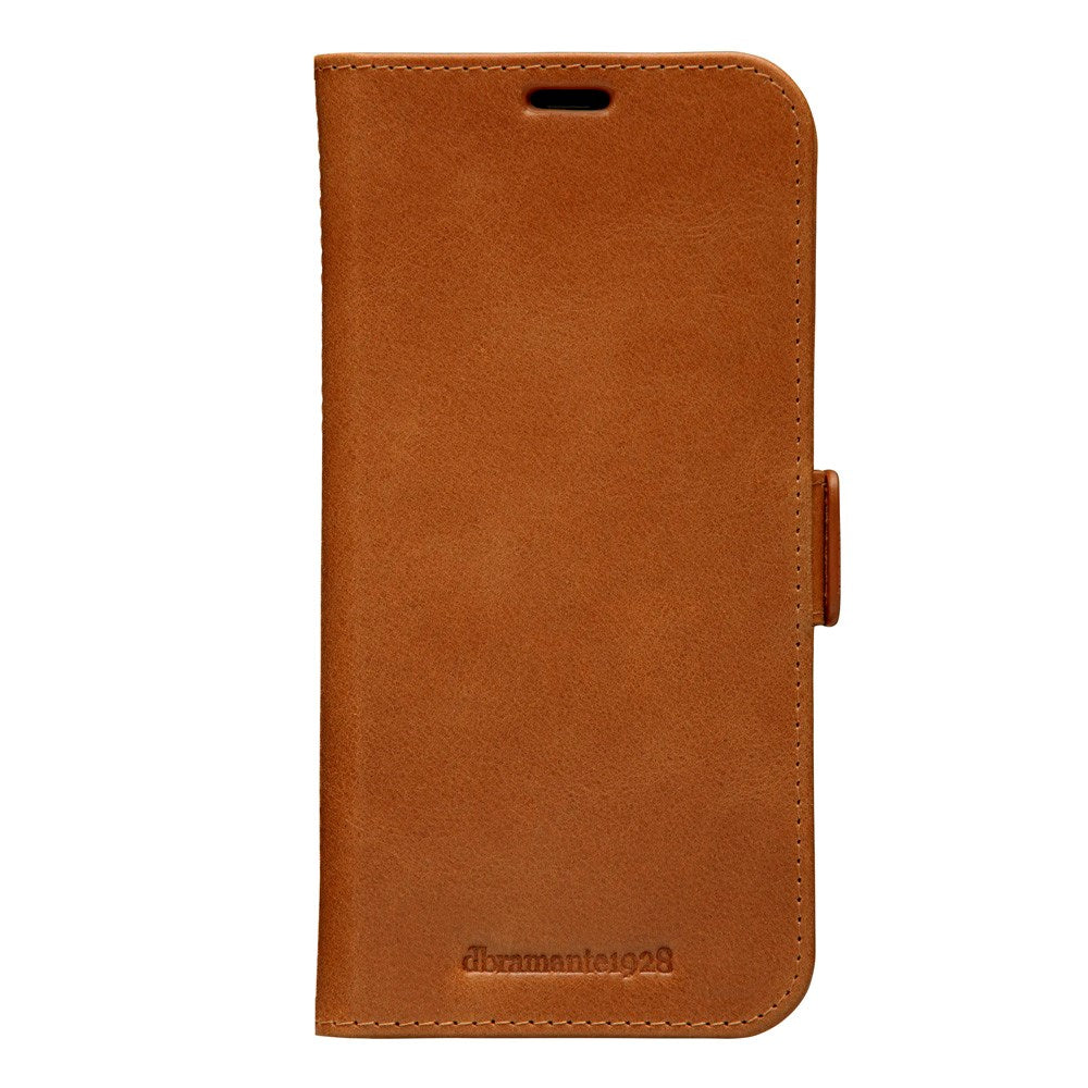 iPhone 12 Pro Max dbramante1928 Copenhagen Slim Genuine Leather Flip Case with Wallet - Tan