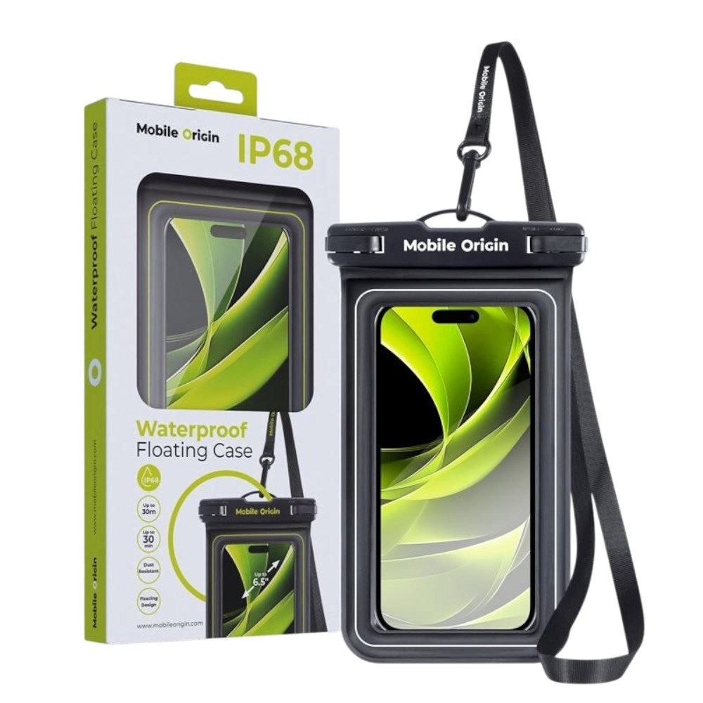 Universal Waterproof Case Pouch Mobile Origin - Black / Transparent (Max. Phone: 6.5")