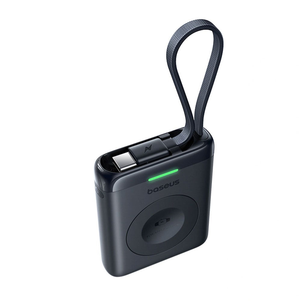 Baseus EnerFill 5W Powerbank for Apple Watch with Wireless Charging & Built-in USB-C Cable - Black