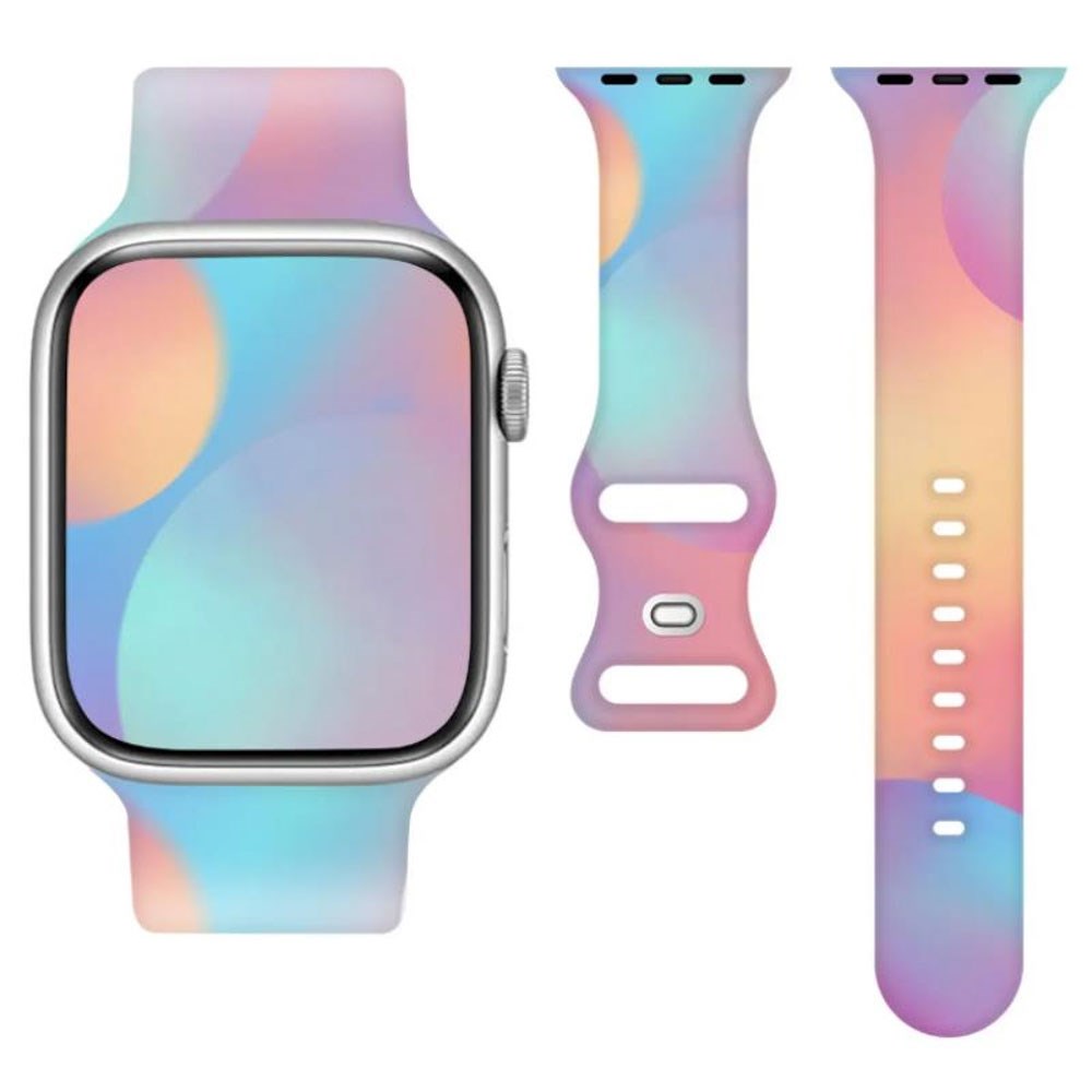 Universal Smartwatch (22mm) Telcon Silicone Strap - Rainbow