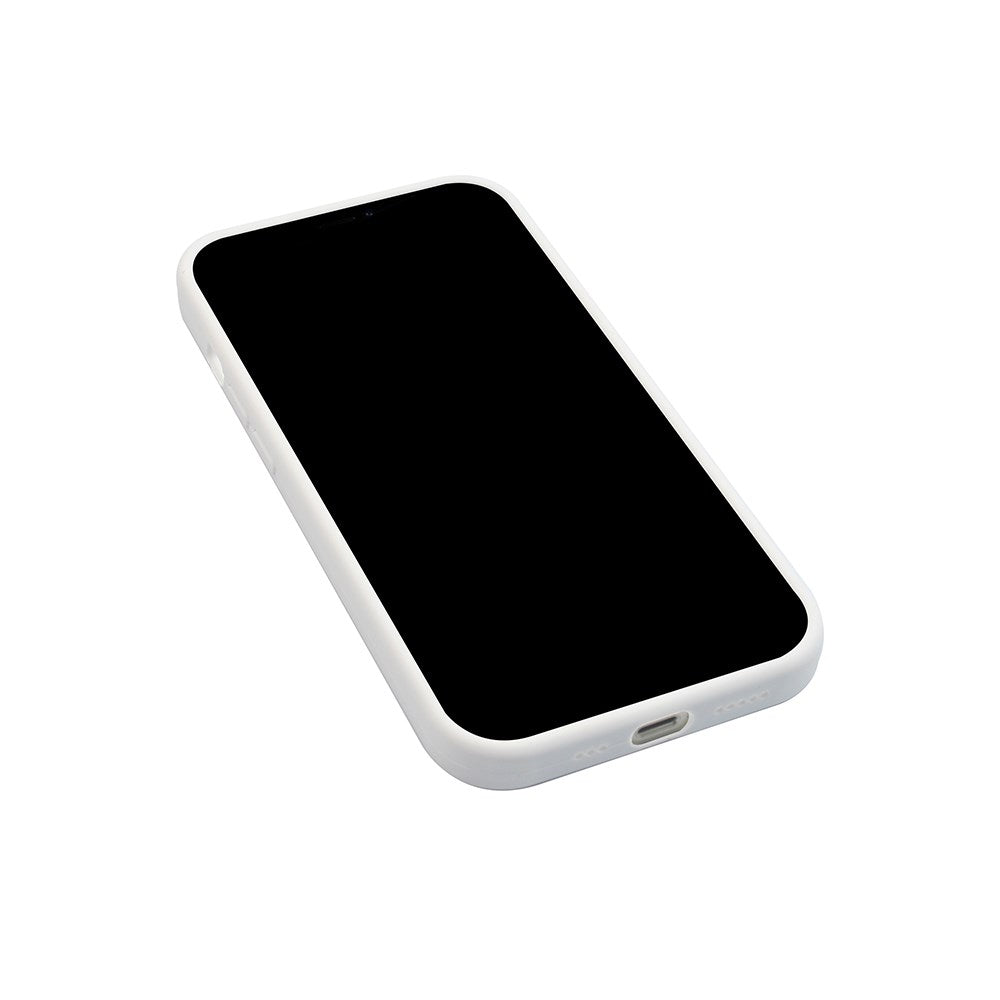 GreenMind iPhone 13 Lined Silicone Case - White