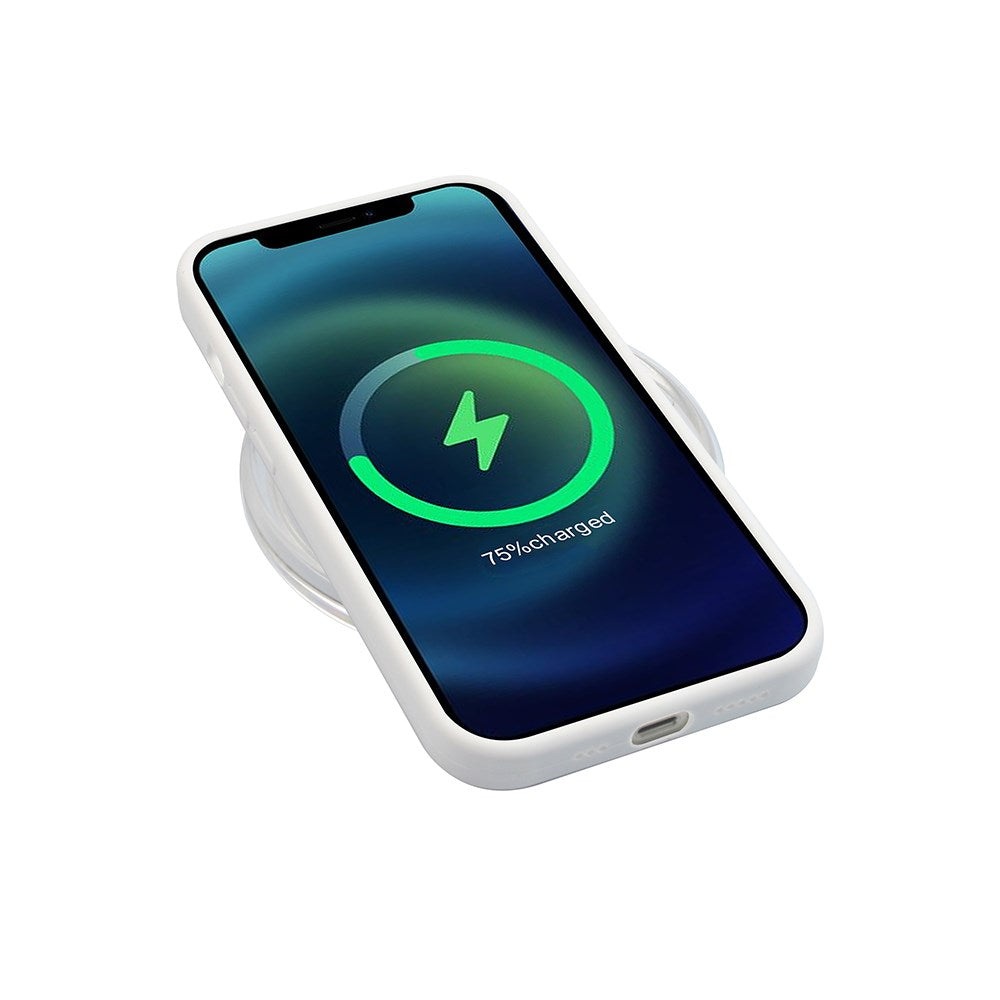 GreenMind iPhone 14 Pro Lined Silicone Case - White