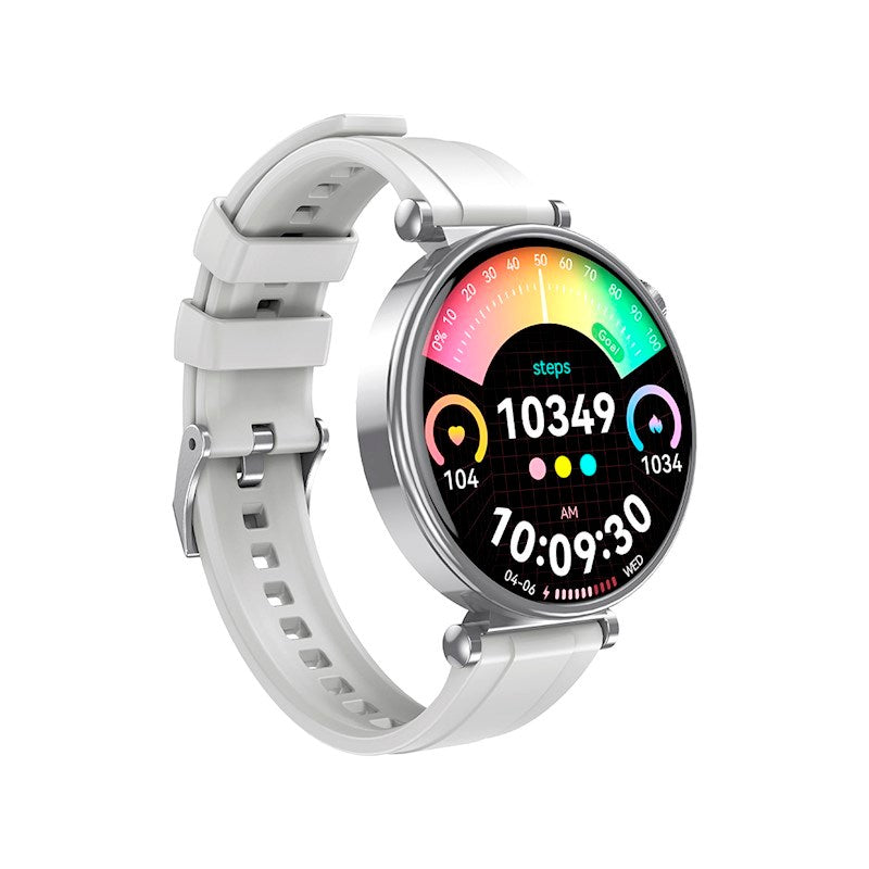 XO GT4 Mini Smartwatch with Interchangeable Watch Faces - Silver