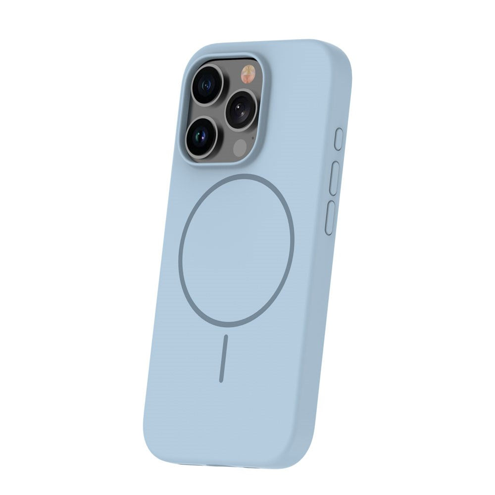 iPhone 15 Pro Max Silicone Thin Case - MagSafe Compatible - Light Blue
