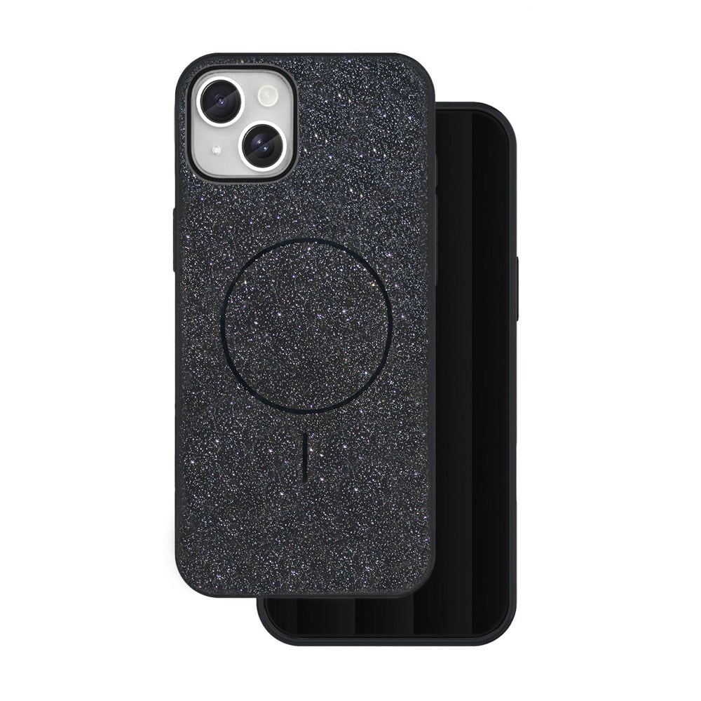 iPhone 14 Glitter Thin Case - MagSafe Compatible - Black