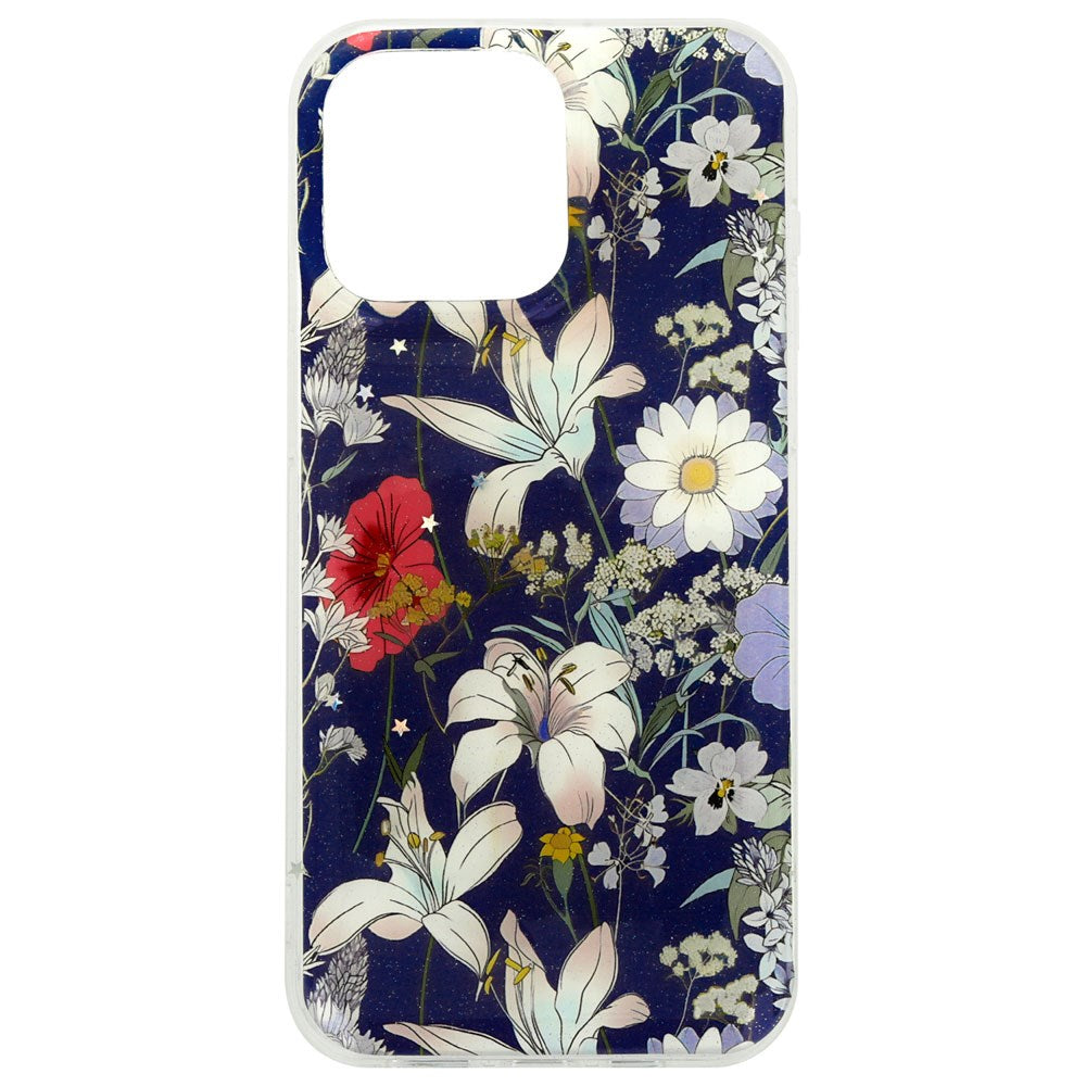 iPhone 16 Pro TFO Glow Glam Case - Blue / Floral