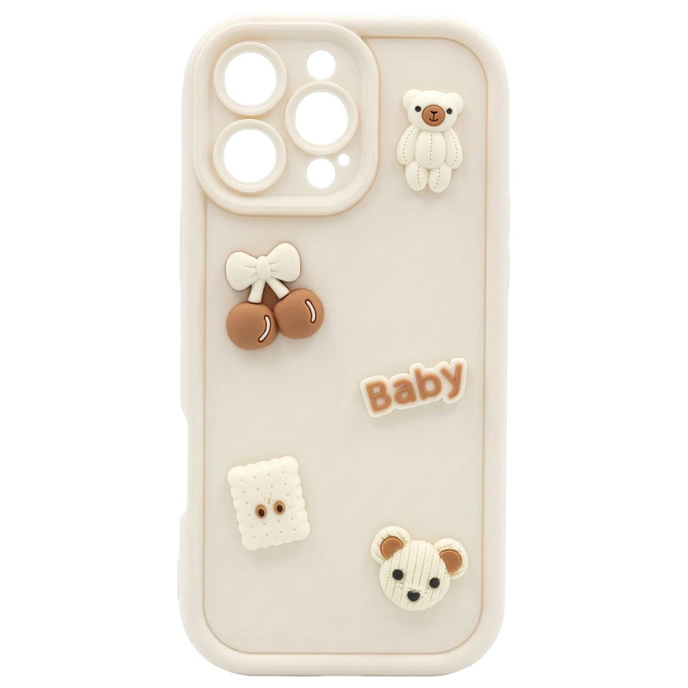 iPhone 12 TFO Ultra Trendy 3D Case - Beige Bear