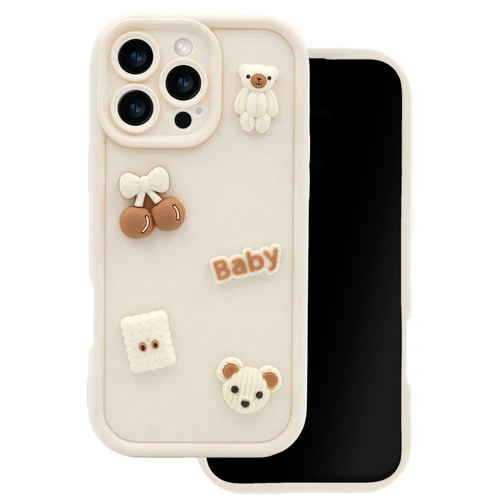 iPhone 12 TFO Ultra Trendy 3D Case - Beige Bear