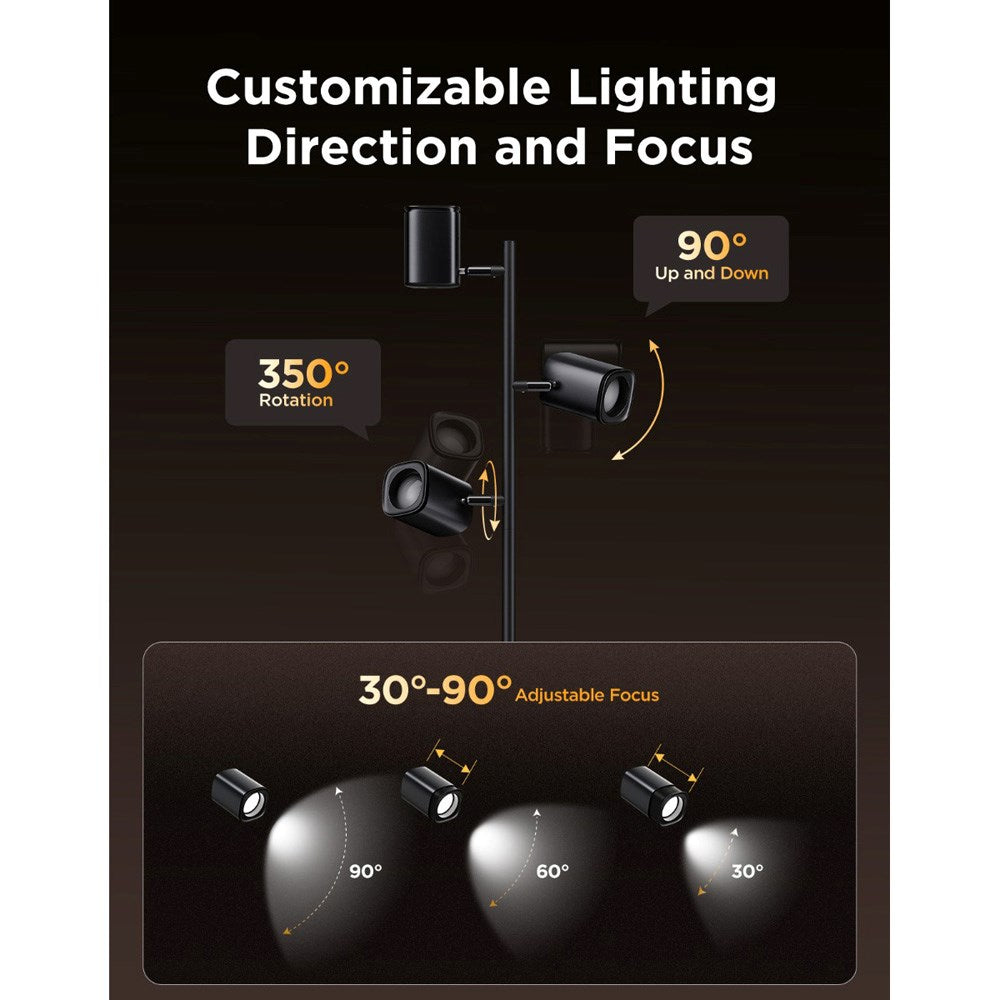 Govee Tree Floor Lamp with 3 Spots - Black