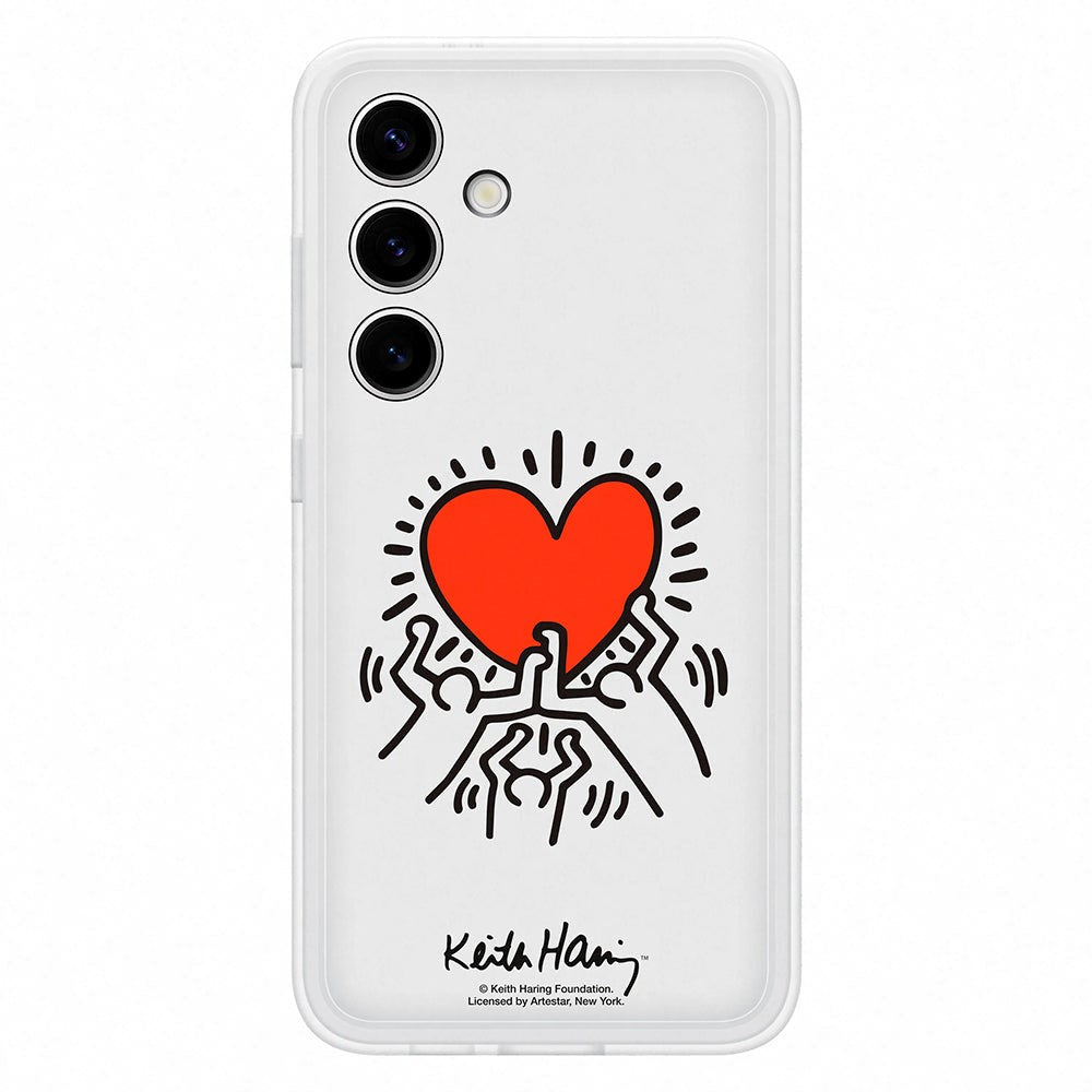 Original Samsung Galaxy S24 Flipsuit Case - White / Heart (EF-MS921CWEGWW)
