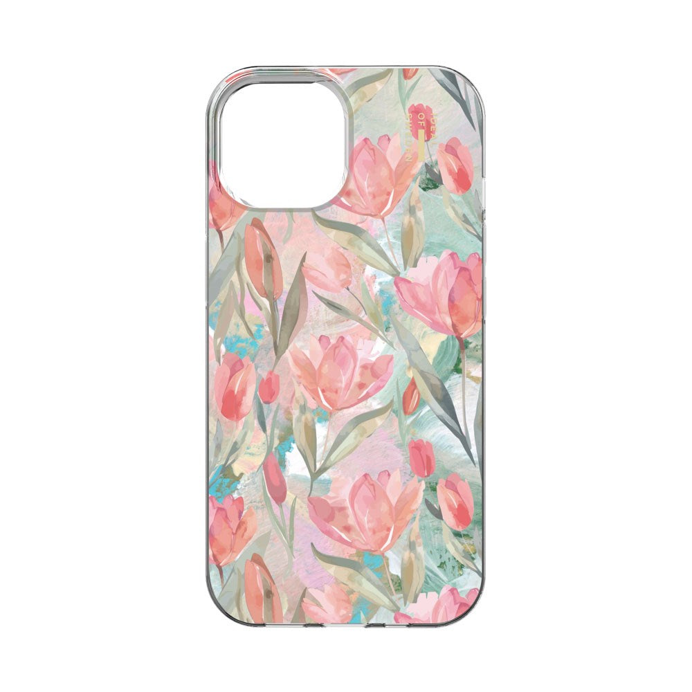iPhone 17e / 16e / 15 / 14 / 13 iDeal Of Sweden Clear Case - MagSafe Compatible - Tulip Bloom