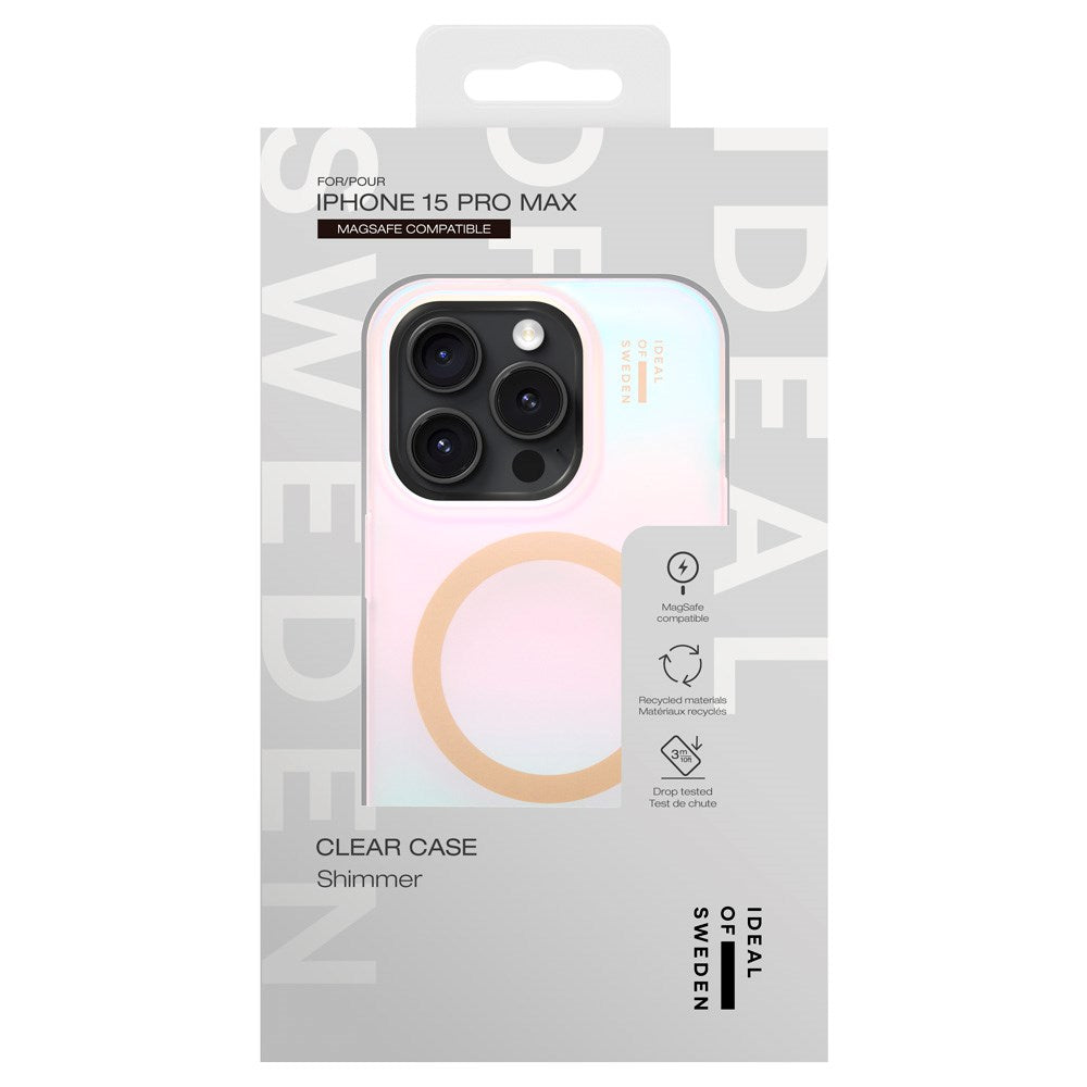 iDeal Of Sweden iPhone 15 Pro Max Clear Case - MagSafe Compatible - Shimmer