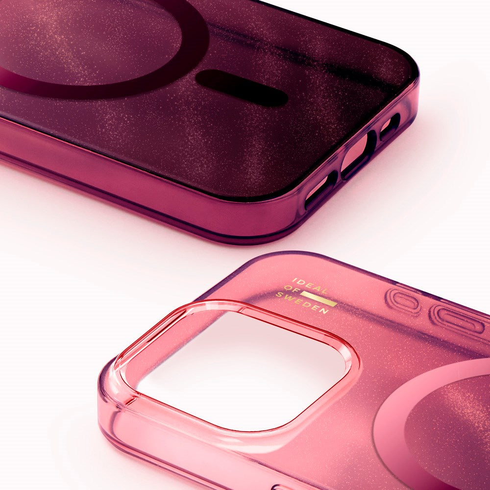 iPhone 15 Pro Max iDeal Of Sweden Clear Case - MagSafe Compatible - Cherry Lacquer