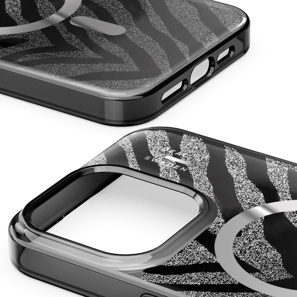 iPhone 15 Pro Max iDeal Of Sweden Clear Case - MagSafe Compatible - Zebra Mystique