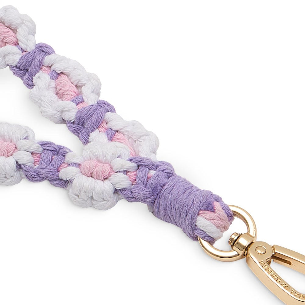 iDeal of Sweden Cord Wristlet Strap - Purple Flowers