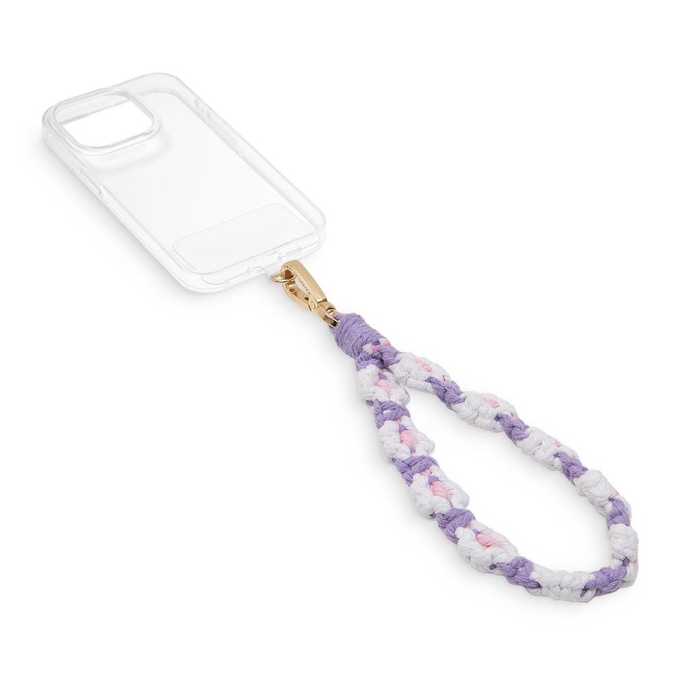 iDeal of Sweden Cord Wristlet Strap - Purple Flowers