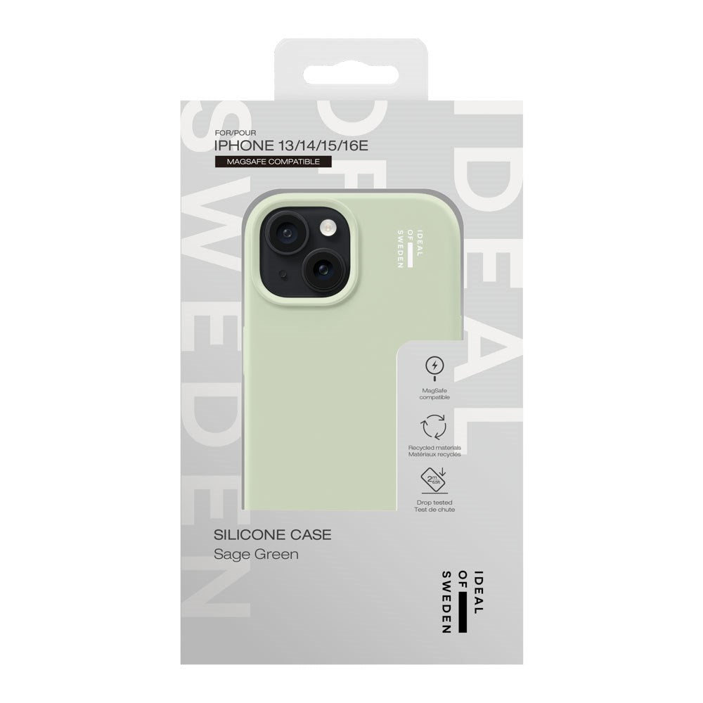 iPhone 17e / 16e / 15 / 14 / 13 iDeal Of Sweden Silicone Case - MagSafe Compatible - Sage Green