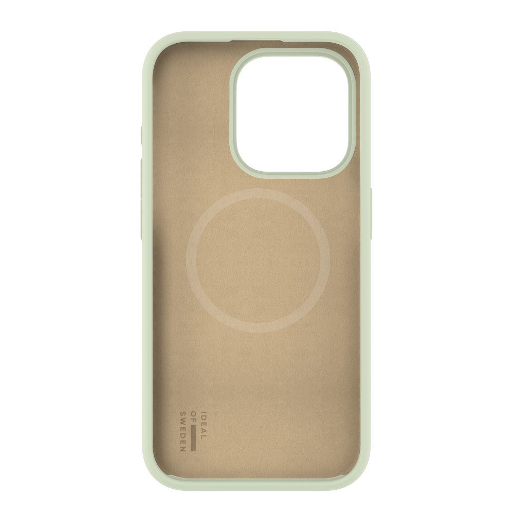 iPhone 15 Pro iDeal Of Sweden Silicone Case - MagSafe Compatible - Sage Green