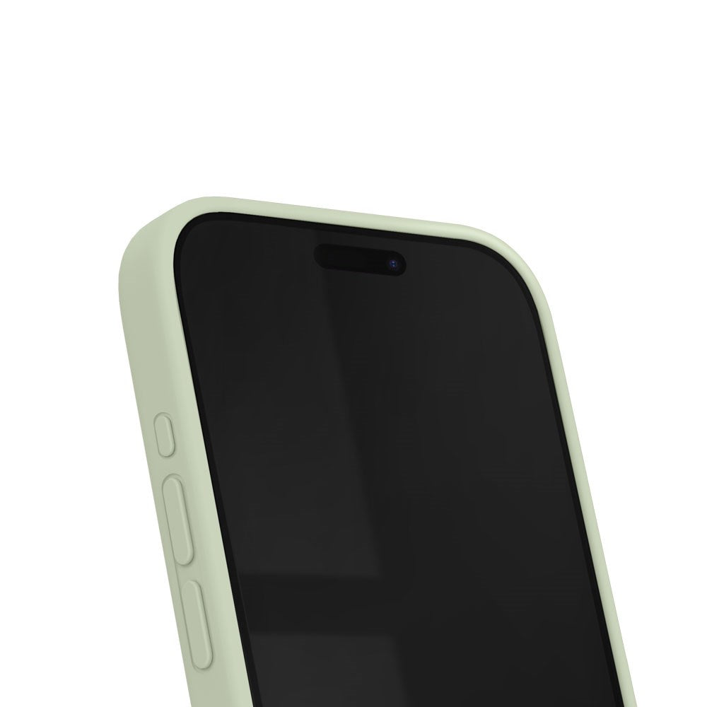 iPhone 15 Pro iDeal Of Sweden Silicone Case - MagSafe Compatible - Sage Green