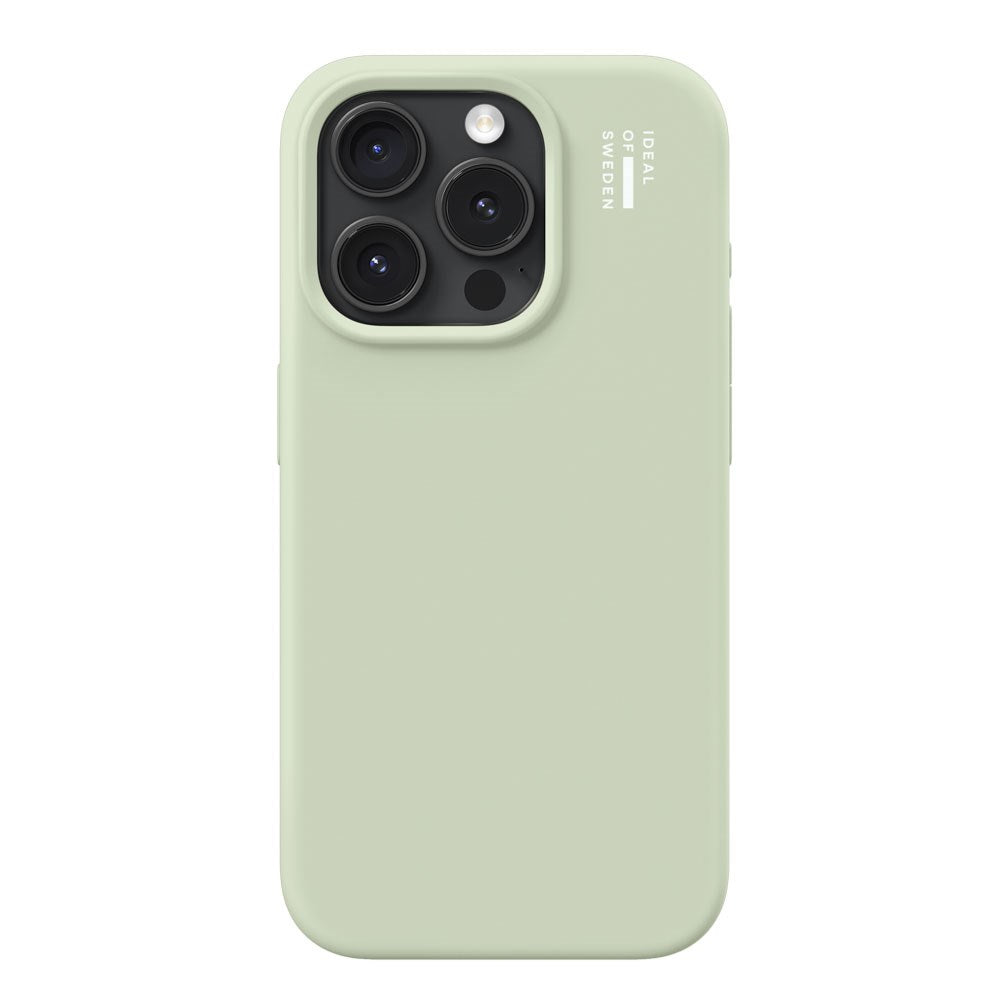 iPhone 15 Pro iDeal Of Sweden Silicone Case - MagSafe Compatible - Sage Green