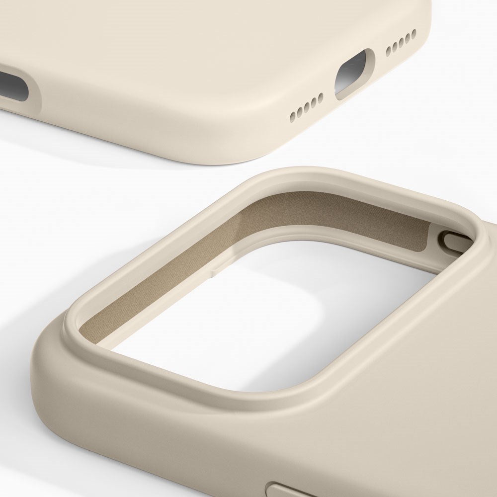 iPhone 17 Pro iDeal Of Sweden Silicone Case - MagSafe Compatible - Cloud Dancer