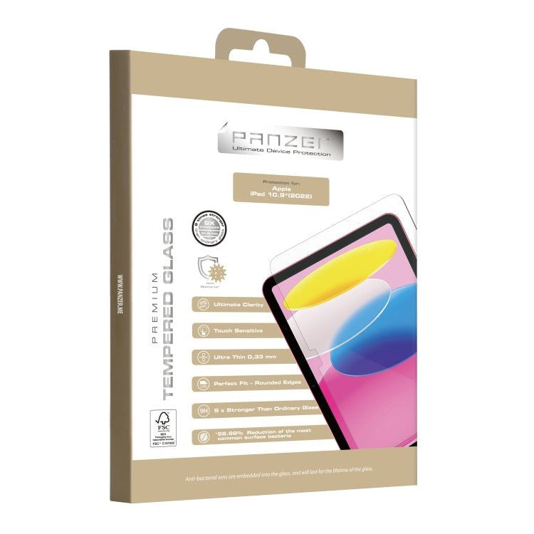 PANZER Premium iPad 10.9" (2022) Tempered Glass Screen Protector